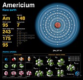 Americium,atomic structure