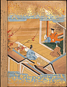 Japanese men on a verandah