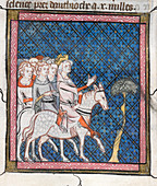 King Louis VII rides to Antioch