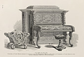 A pianoforte and music stool