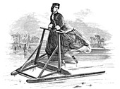 Women's skating frame,historical artwork