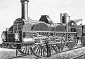 19th Century steam train,artwork
