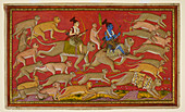 Rama sets out with the monkey army