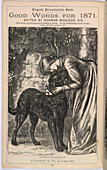 A young woman woman and her pet dog