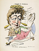 French Caricature - Madame de Framboisie