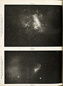 Two photographs of a nebula