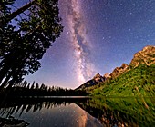 Milky Way over Grand Teton Park,USA