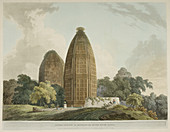 Hindu temples with tall towers