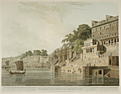 The ghats by the River Ganges