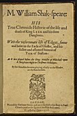 Title page of 'King Lear'
