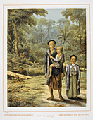 A Sundanese woman with her two children