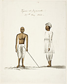 Two men in traditional clothes,Orissa