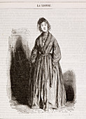 Woman wearing long coat