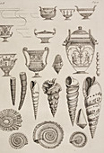 Ancient vessels and shells