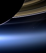 Earth and Moon from Saturn,Cassini image