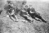 French soldiers at lunch,World War I