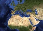 Europe,topographic and bathymetric map
