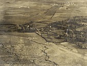 World War I trenches,aerial photograph