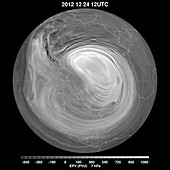North polar vortex,satellite image