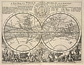 Twin-hemisphere world map