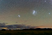Magellanic Clouds over the pampas