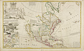 Map of North America dated 1715