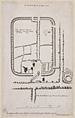 Plan of Silchester,Hampshire in 1722