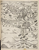 Army besieging Kinsale in Ireland in 1601