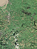 Somerset Levels,UK,satellite image