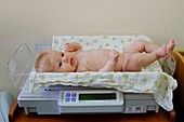 Baby examined at a family health cente