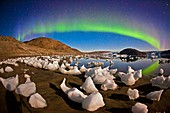 Auroral display,Greenland