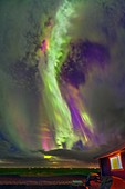 Auroral display,Iceland