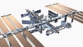 The International Space station,close-up