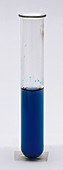 Blue cobalt chloride ion solution
