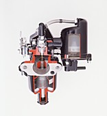 Sectioned view of S.U. Carburettor,1965
