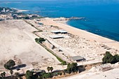 Israel,Caesarea Aerial view