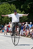 Antique bicycle,summer parade