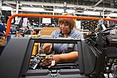 Car dashboard assembly line