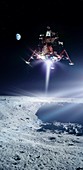 Apollo 11 moon landing,composite image
