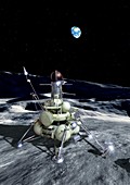 Luna 16 probe,composite image