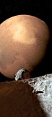Mars seen from Phobos,artwork