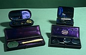 Four ophthalmoscopes,19th century