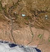 Canyons,Peru,satellite image