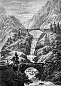 Trans-alpine railway,artwork