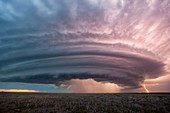 Supercell thunderstorm,Kansas,USA