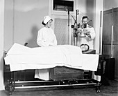 X-ray machine in use,USA,1920