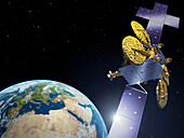 Neosat communication satellite,artwork