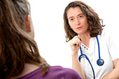 Medical consultation with teenage girl