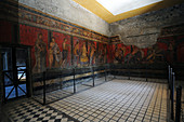 Restoration of Roman frescoes,Pompeii