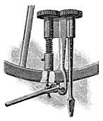 Key-locking nut device,19th century
